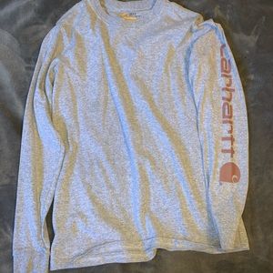 Grey carhartt long sleeve T-shirt